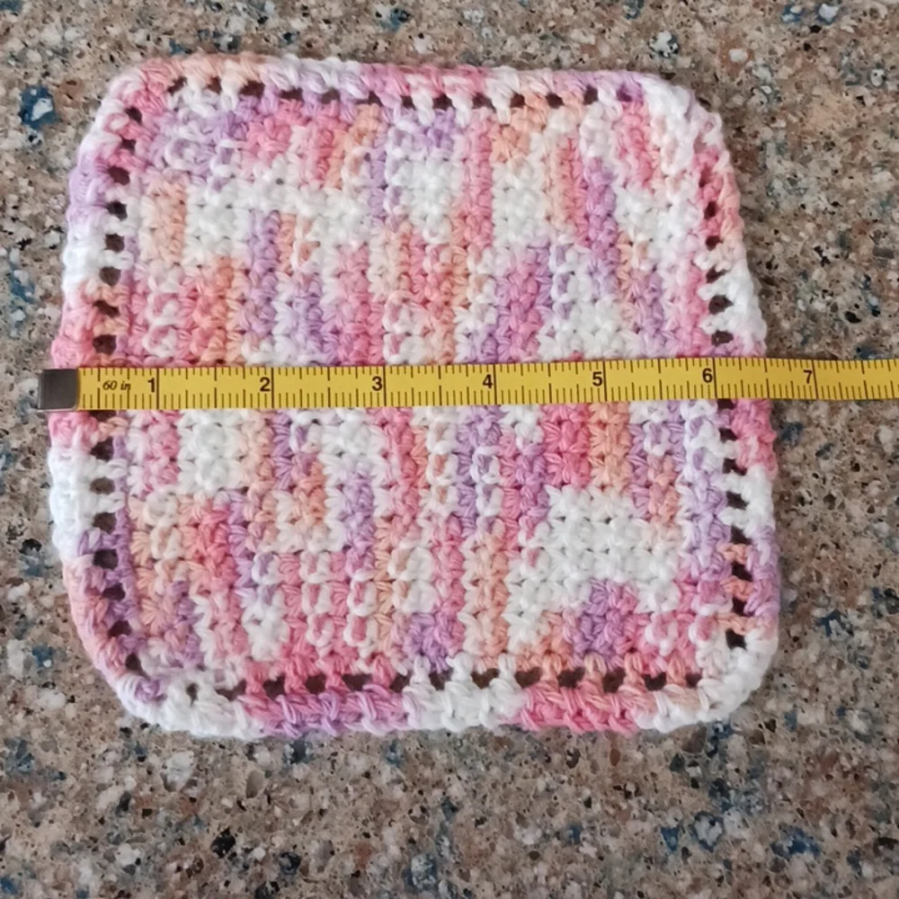 Hostess Set 5 dishcloths 3 scrubbies crochet handmade Purple Pink Spring